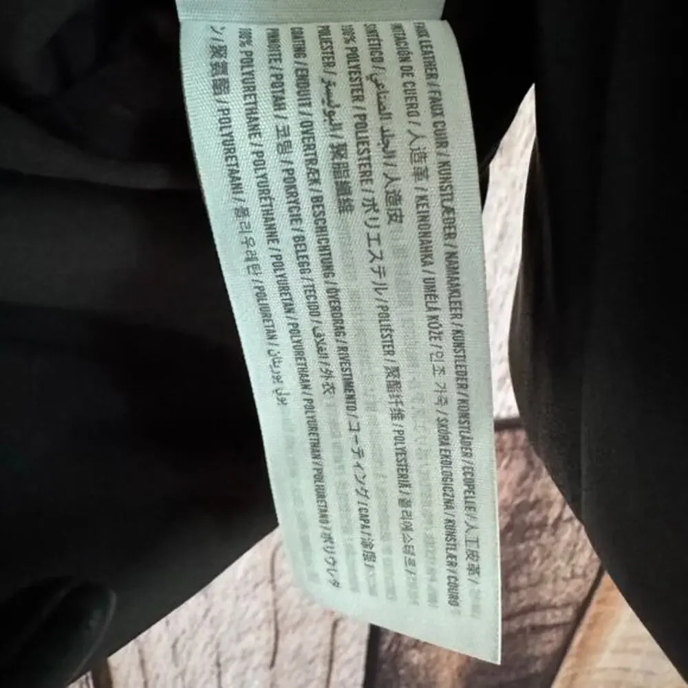 Abercrombie‎ & Fitch Faux Leather Jacket Black Large Workwear Minimalist NWT - Picture 9 of 9